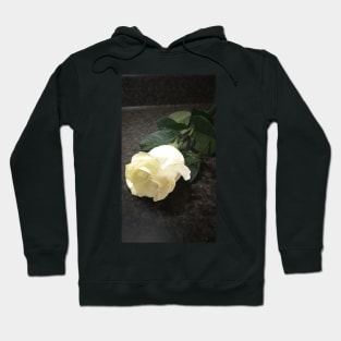 Beautiful single white rose Hoodie